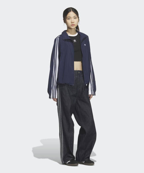 ADIDAS ADIDAS 3-Stripe Zip Track Top - Night Indigo
