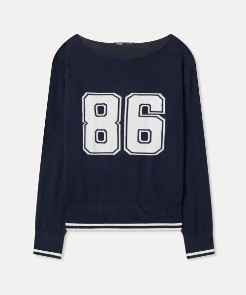 MIXXO MIXXO Knitwear Numbering Graphic Pullover
