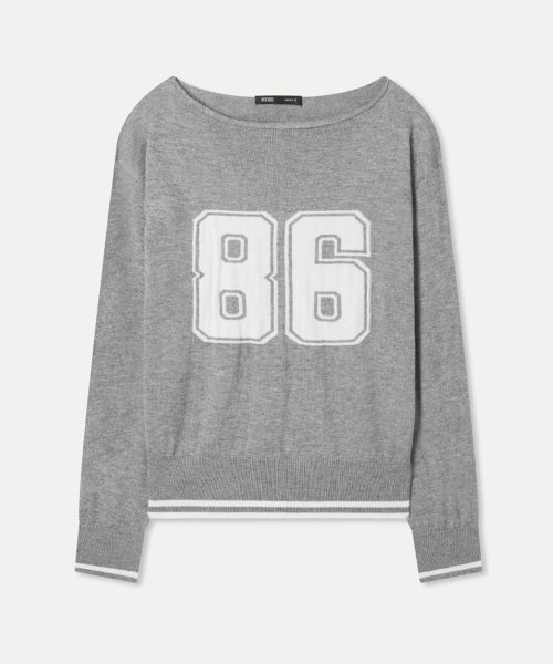 MIXXO MIXXO Knitwear Numbering Graphic Pullover