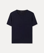 MIXXO MIXXO Knitwear Cable Short-Sleeve Pullover