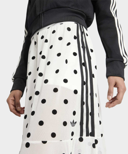 ADIDAS ADIDAS Sheer Polka Dot Skirt - White