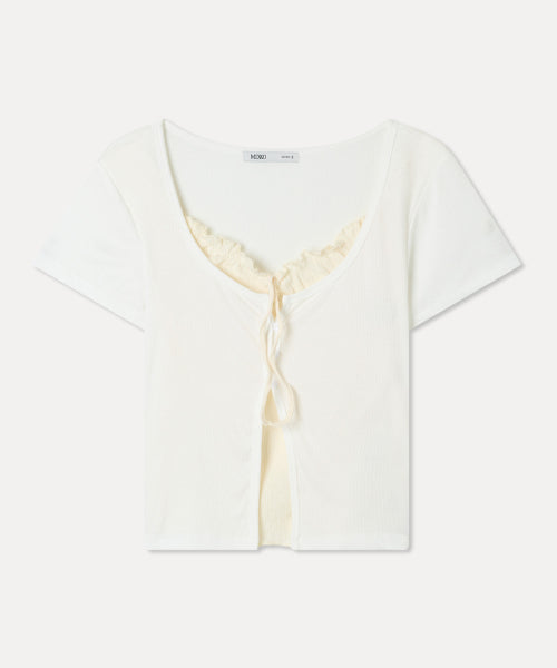 MIXXO MIXXO Frill Tank Top Cardigan S