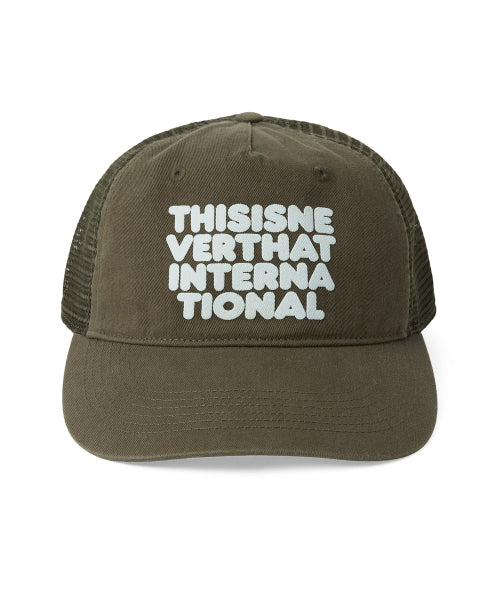 THISISNEVERTHAT THISISNEVERTHAT Washed Trucker Cap Olive