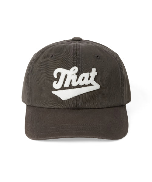 THISISNEVERTHAT THISISNEVERTHAT Overdyed That Applique Cap Washed Black