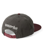 THISISNEVERTHAT THISISNEVERTHAT Snapback Cap Charcoal/Burgundy