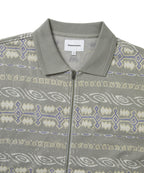 THISISNEVERTHAT THISISNEVERTHAT Jungle Jacquard Zip Up Top Grey