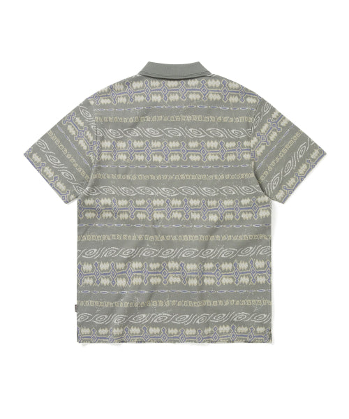 THISISNEVERTHAT THISISNEVERTHAT Jungle Jacquard Zip Up Top Grey