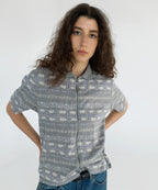 THISISNEVERTHAT THISISNEVERTHAT Jungle Jacquard Zip Up Top Grey