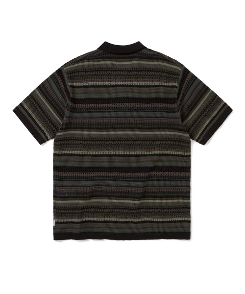 THISISNEVERTHAT THISISNEVERTHAT Striped S/S Knit Polo Black