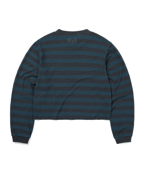 THISISNEVERTHAT THISISNEVERTHAT Mesh Striped W Crewneck Dark Brown