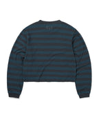 THISISNEVERTHAT THISISNEVERTHAT Mesh Striped W Crewneck Dark Brown