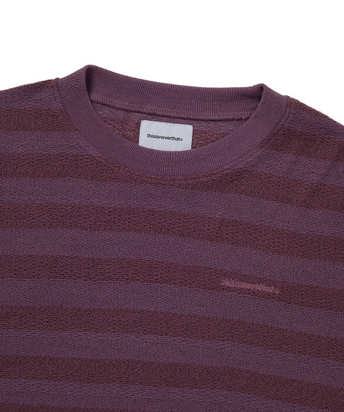 THISISNEVERTHAT THISISNEVERTHAT Mesh Striped W Crewneck Dried Rose
