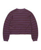 THISISNEVERTHAT THISISNEVERTHAT Mesh Striped W Crewneck Dried Rose