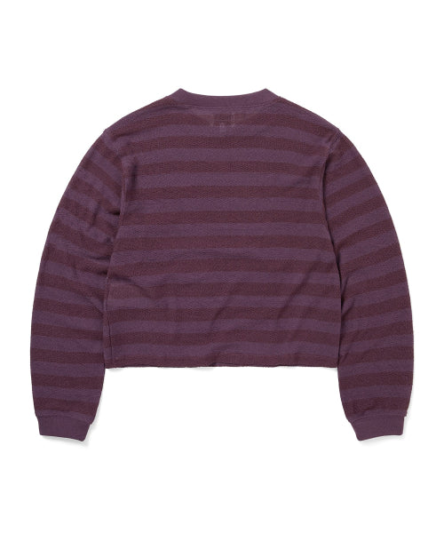 THISISNEVERTHAT THISISNEVERTHAT Mesh Striped W Crewneck Dried Rose