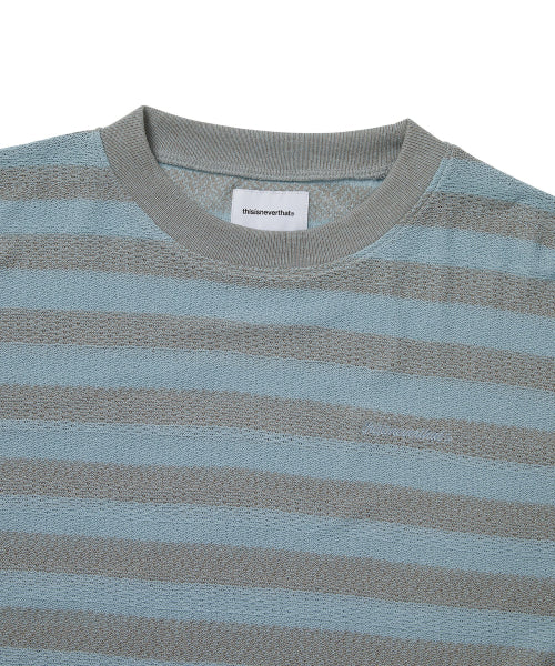 THISISNEVERTHAT THISISNEVERTHAT Mesh Striped W Crewneck Sky Blue