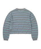 THISISNEVERTHAT THISISNEVERTHAT Mesh Striped W Crewneck Sky Blue