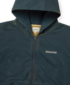 THISISNEVERTHAT THISISNEVERTHAT Damaged Zip Up Hoodie Indigo Blue