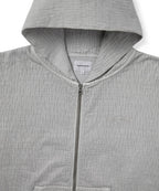 THISISNEVERTHAT THISISNEVERTHAT Damaged Zip Up Hoodie Khaki Grey