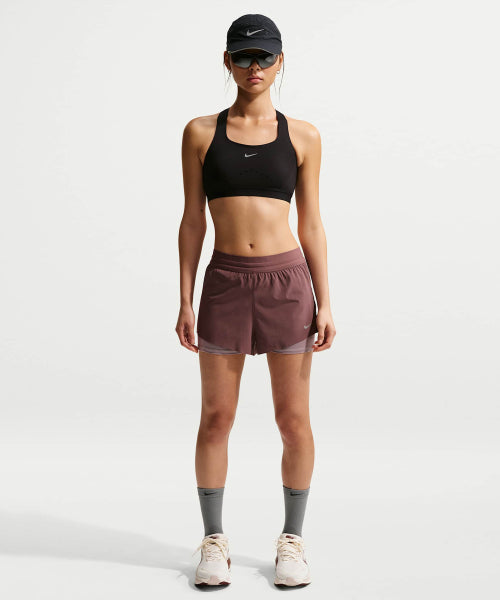 NIKE NIKE Swift High Support Lightly Lined Sports Bra W - Black:Silver