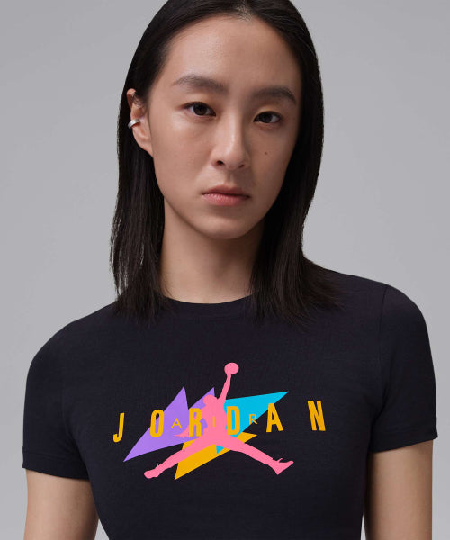 NIKE Nike Jordan Flight Graphic T-Shirt Women - Black:White