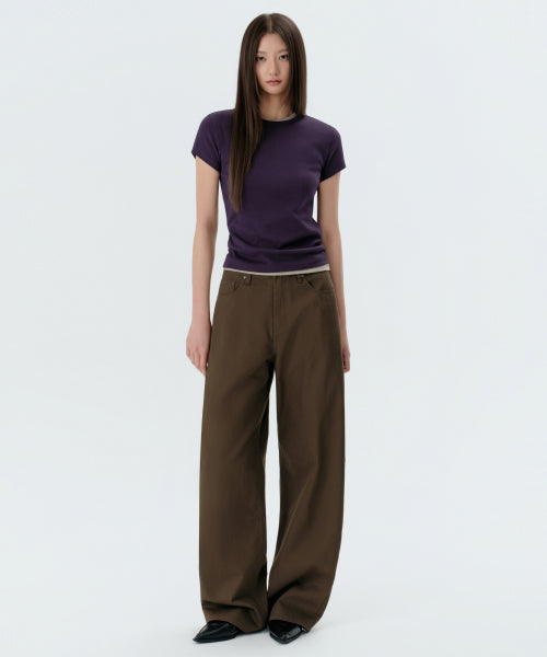 MUSINSA STANDARD WOMAN MUSINSA STANDARD WOMAN Women's Cotton Curved Pants (5 colors)