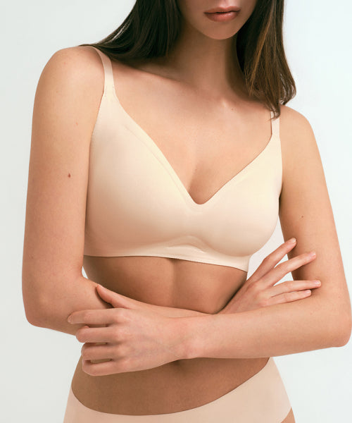 MUSINSA STANDARD WOMAN MUSINSA STANDARD WOMAN Women's Seamless Bra (Light Beige, L)