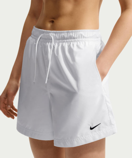 NIKE NIKE Sportswear Classic Woven Mid-Rise Shorts W - White:Black
