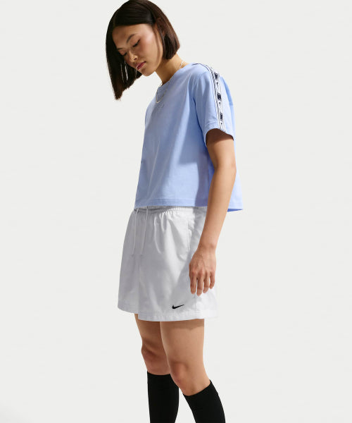 NIKE NIKE Sportswear Classic Woven Mid-Rise Shorts W - White:Black