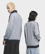 ADIDAS ADIDAS Waffle Knit Track Top - Light Gray: Maroon