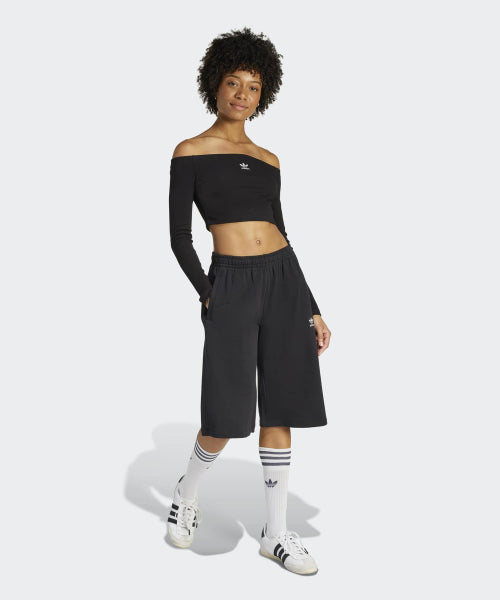 ADIDAS ADIDAS Essential French Terry Long Short Pants - Black
