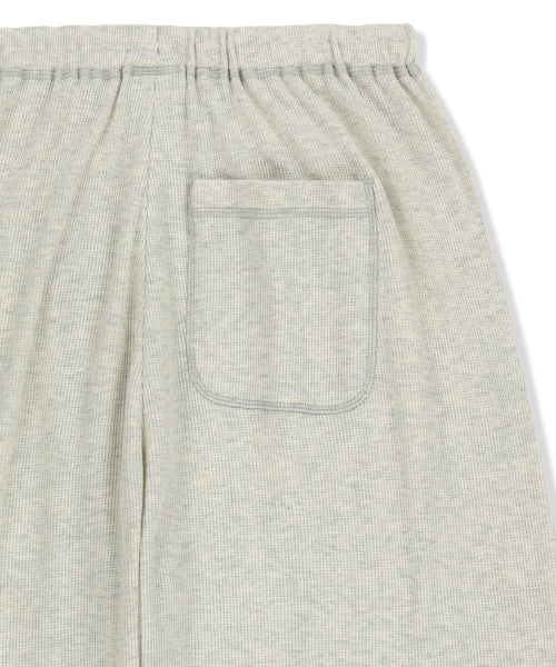 MATIN KIM MATIN KIM Sketch Graffiti Waffle Pants in Light Beige