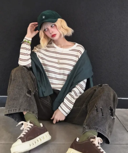 MIXXO MIXXO Striped Pullover Knitwear S