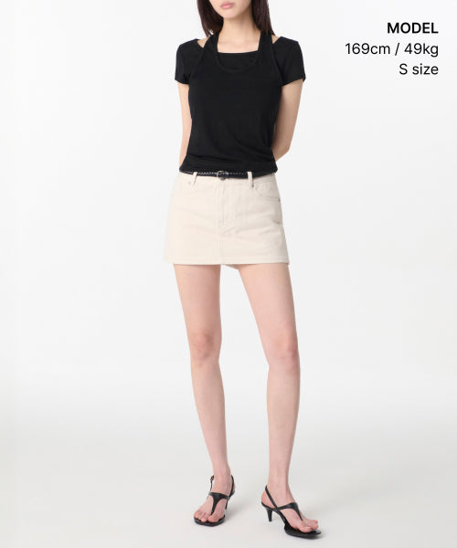 MUSINSA STANDARD WOMAN MUSINSA STANDARD WOMAN T-Shirt Women's Wool Tencel Halter Layered [Black]