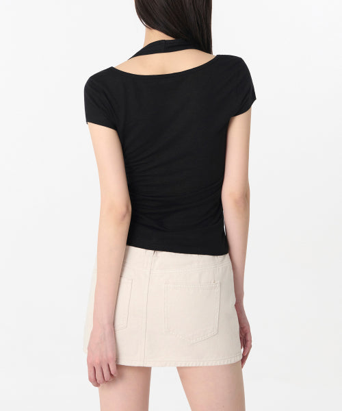 MUSINSA STANDARD WOMAN MUSINSA STANDARD WOMAN T-Shirt Women's Wool Tencel Halter Layered [Black]