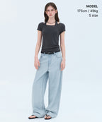 MUSINSA STANDARD WOMAN MUSINSA STANDARD WOMAN T-Shirt Halter Layered Dark Gray