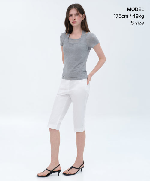 MUSINSA STANDARD WOMAN MUSINSA STANDARD WOMAN T-Shirt Medium Gray