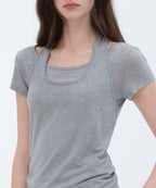 MUSINSA STANDARD WOMAN MUSINSA STANDARD WOMAN T-Shirt Medium Gray