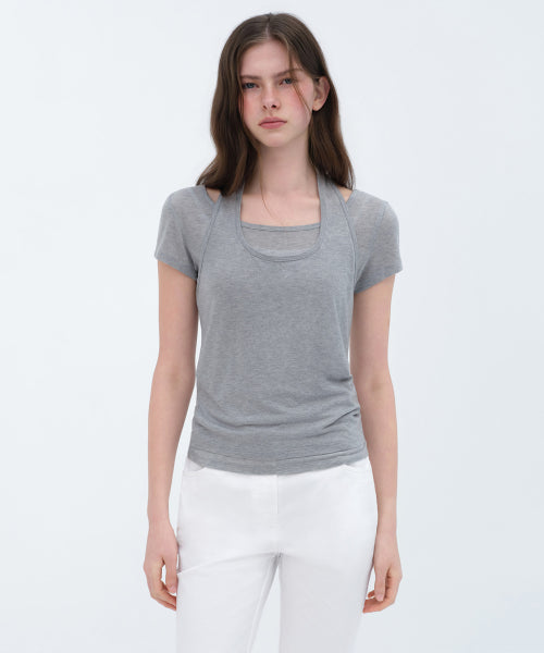 MUSINSA STANDARD WOMAN MUSINSA STANDARD WOMAN T-Shirt Medium Gray