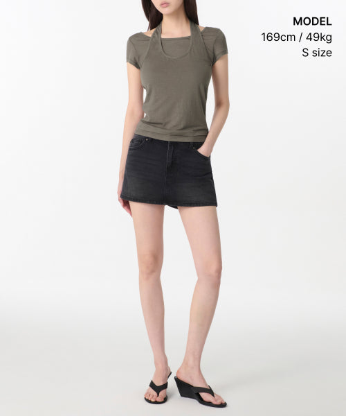 MUSINSA STANDARD WOMAN MUSINSA STANDARD WOMAN T-Shirt Halter Layered [Size]