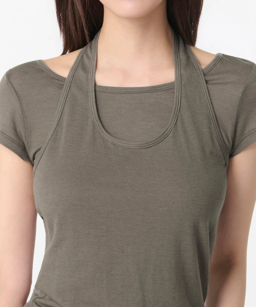 MUSINSA STANDARD WOMAN MUSINSA STANDARD WOMAN T-Shirt Halter Layered [Size]