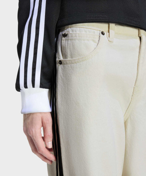 ADIDAS ADIDAS Firebird Track Pants Denim - White