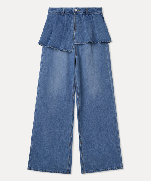 MIXXO MIXXO Denim Layered Skirt Pants