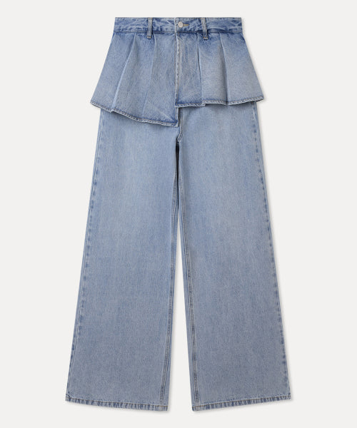 MIXXO MIXXO Denim Layered Skirt Pants