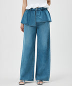 MIXXO MIXXO Denim Layered Skirt Pants