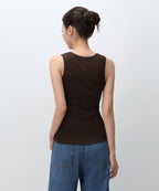MUSINSA STANDARD WOMAN MUSINSA STANDARD WOMAN Women's Essential Bra Tank Top Dark Brown