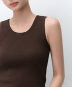 MUSINSA STANDARD WOMAN MUSINSA STANDARD WOMAN Women's Essential Bra Tank Top Dark Brown