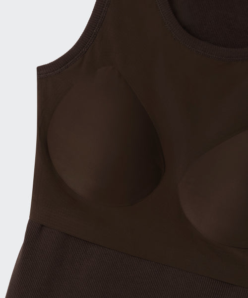 MUSINSA STANDARD WOMAN MUSINSA STANDARD WOMAN Women's Essential Bra Tank Top Dark Brown