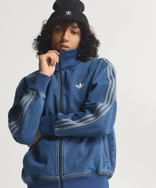 ADIDAS ADIDAS Denim Firebird Track Top - Blue