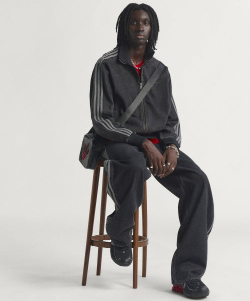 ADIDAS ADIDAS Denim Firebird Track Top - Black