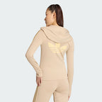 ADIDAS ADIDAS Hooded Zipper Jacket - Stone Khaki